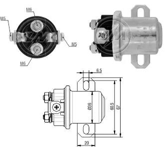 Реле втягивающего стартера ZM ZM4407
