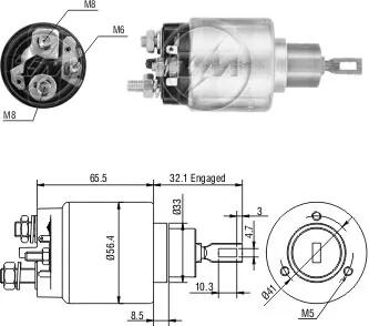 Реле втягивающего стартера ZM ZM473
