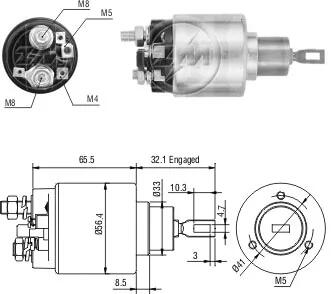 Реле втягивающего стартера ZM ZM474
