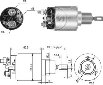 Реле втягивающего стартера ZM ZM4775