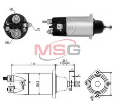 Реле втягивающего стартера ZM ZM4898