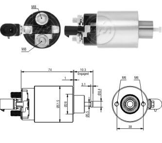 Втягуюче реле стартера ZM ZM5695