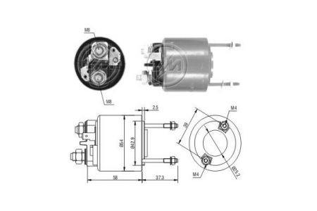 Реле втягивающего стартера ZM ZM594