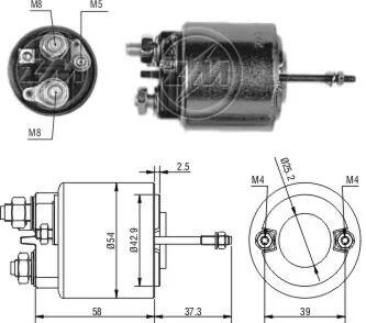 Реле втягивающего стартера ZM ZM598