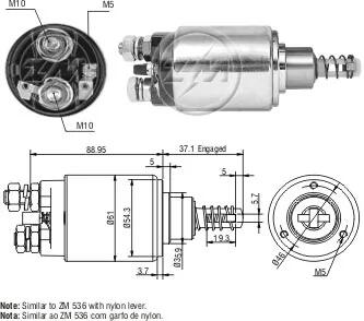 Втягивающее реле стартера ZM ZM636