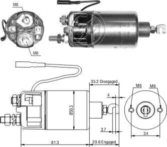 Втягивающее реле стартера ZM ZM661