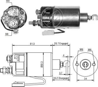Реле втягивающего стартера ZM ZM662