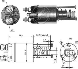 Втягуюче реле стартера ZM ZM6651