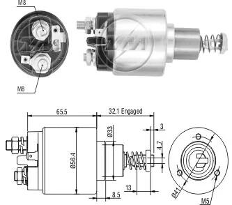 Реле втягуюче стартера ZM ZM676