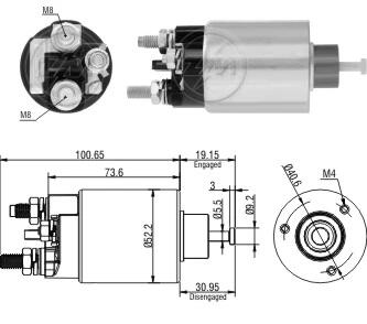 Втягивающее реле стартера ZM ZM6860