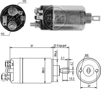 Втягивающее реле стартера ZM ZM726