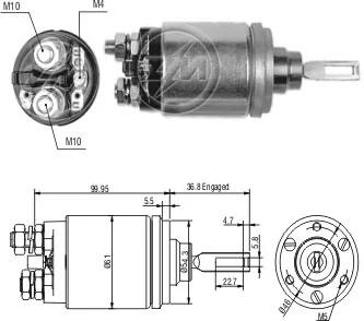 Реле втягивающего стартера ZM ZM741