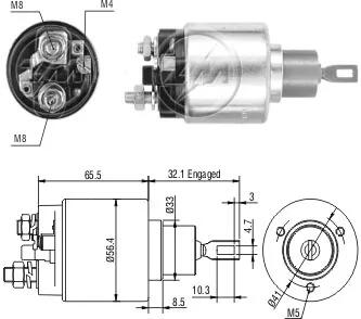 Реле втягуюче стартера ZM ZM778